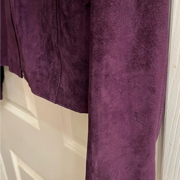 YVONNE MARIE~PURPLE JACKET~100% LEATHER~NWOT~ - Picture 8 of 9